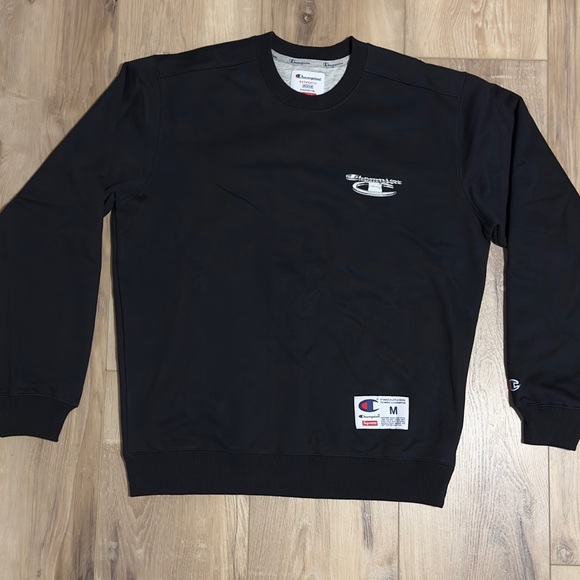 Supreme/Champion 3D Metallic Crewneck Sweater - Medium - Black